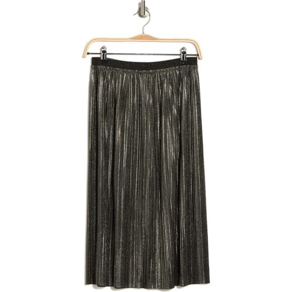 St John Foiled Pleated Jersey Skirt Collection largeNWOT b49